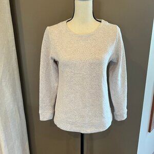 Croft & Barrow Cream Sweater or Sweatshirt Extra Soft Long Sleeve Top, Size P XS